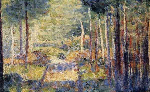 Forest Path Barbizon Oil Painting by Georges Seurat