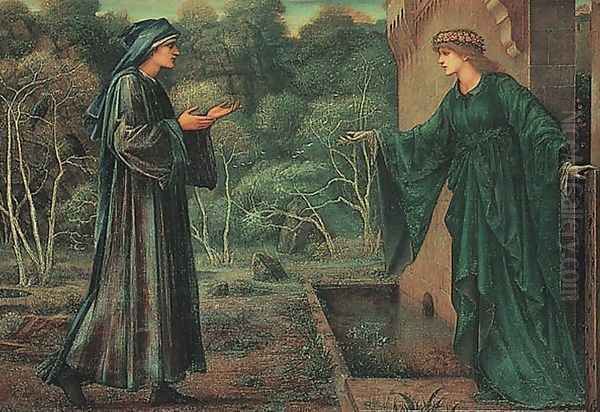 Pilgrim at the Gate of Idleness 1875-93 Oil Painting by Sir Edward Coley Burne-Jones