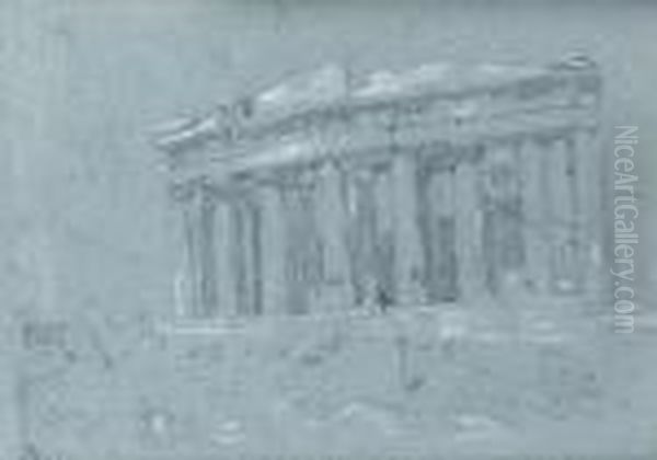 The Parthenon Oil Painting by Hercules Brabazon Brabazon