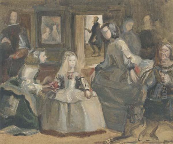 'las Meninas', After Velasquez Oil Painting by Hercules Brabazon Brabazon