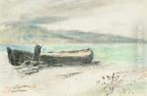 Study Of A Boat Oil Painting by Hercules Brabazon Brabazon