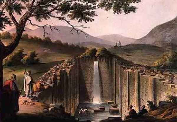 Fountain of Siloam Near Jerusalem from Views of Palestine Oil Painting by Luigi Mayer