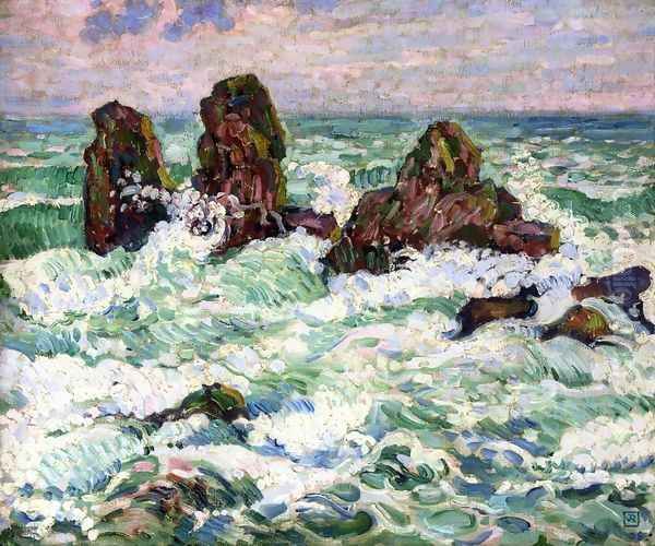 The Rocks Oil Painting by Theo van Rysselberghe