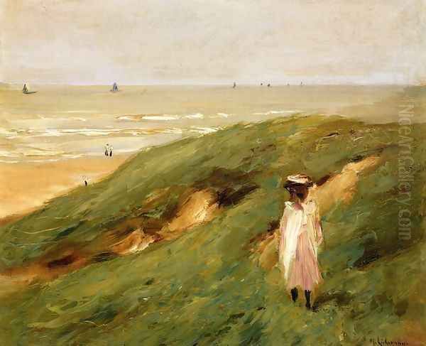 Dune near Nordwijk with Child Oil Painting by Max Liebermann