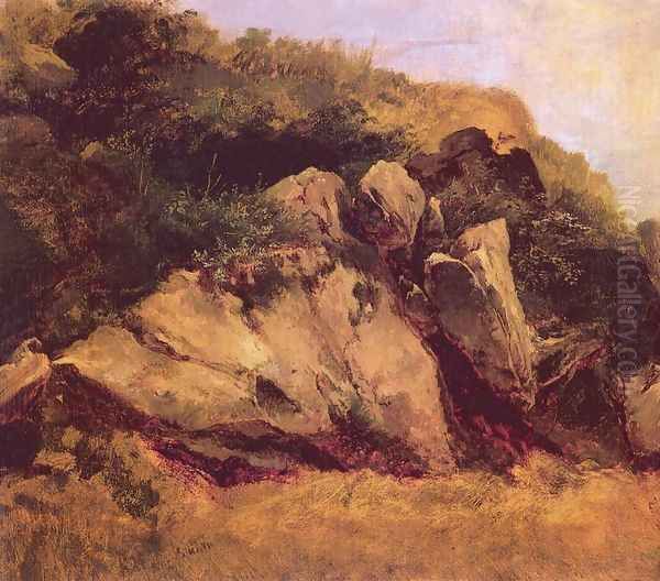 Rocks 1843 Oil Painting by Mihaly Kovacs