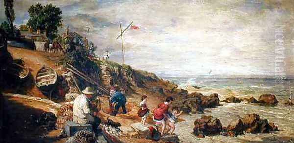 Sea View, Isle of Wight, 1865 Oil Painting by William Parrott