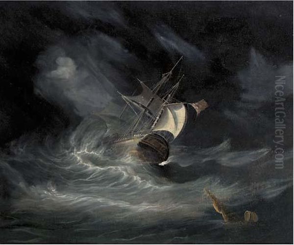 Running Before The Gale Oil Painting by Thomas Buttersworth