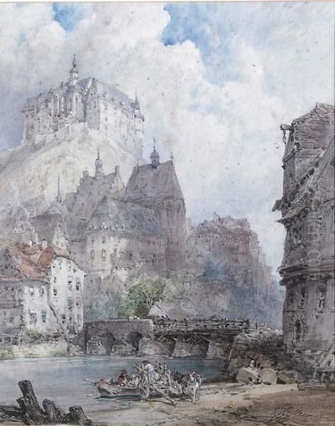 Marburg Oil Painting by William Callow