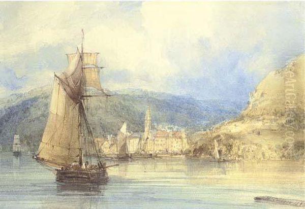 Caudebec-en-caux Oil Painting by William Callow