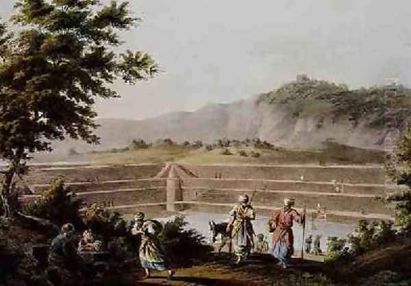 Reservoir of the Sealed Fountain Near Bethlehem from Views of Palestine Oil Painting by Luigi Mayer