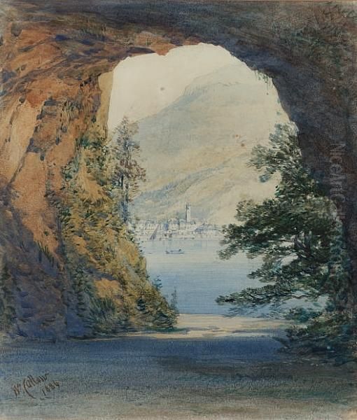 A Glimpse Of The Riviera Oil Painting by William Callow