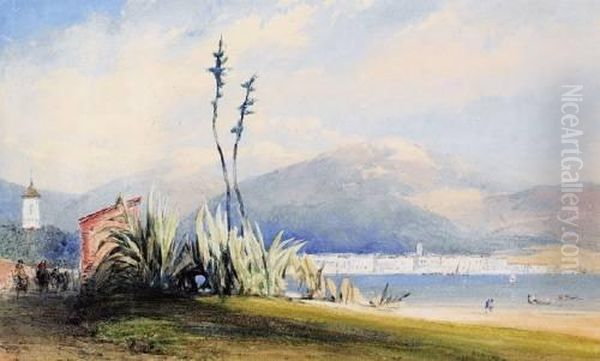 A View Of Nice Oil Painting by William Callow