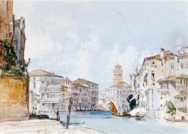 The Grand Canal, Venice Oil Painting by William Callow