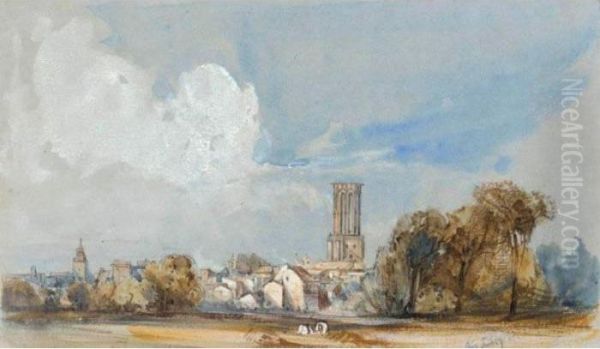 Aix, Bouche Du Rhone Oil Painting by William Callow