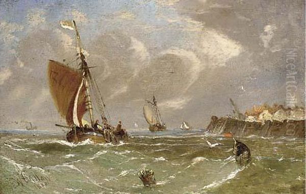 Leaving Harbour Oil Painting by William Callow