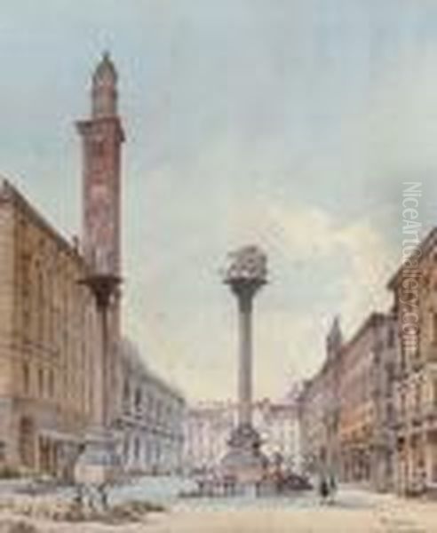 Piazza Dei Signori, Vicenza Oil Painting by Gabriele Carelli