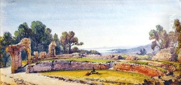 Les Arenes De Cimiez Oil Painting by Gabriele Carelli