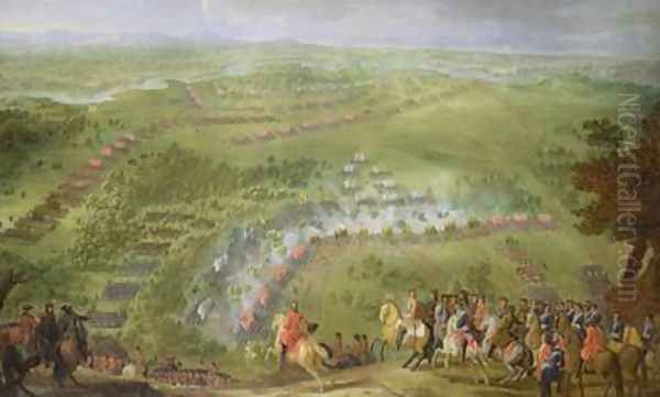 The Battle of Lesnaya in 1708 Oil Painting by Pierre-Denis Martin