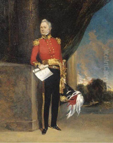 Portrait Of An Officer Oil Painting by George Chinnery