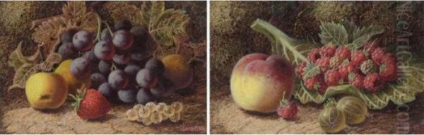 Still Life Of Fruit Oil Painting by Oliver Clare