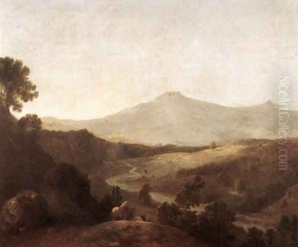 The Mawddach Valley and Cader Idris c. 1774 Oil Painting by Richard Wilson