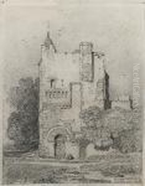 Slingsby Castle, Yorkshire Oil Painting by John Sell Cotman