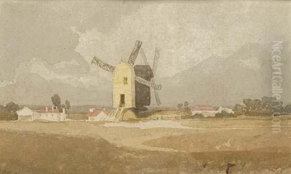 A Windmill, Blackheath Oil Painting by John Sell Cotman