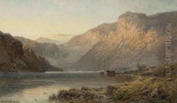 Near Inversnaid Nb Oil Painting by Alfred de Breanski