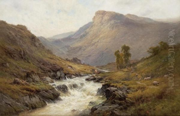 In Glenfinlas Oil Painting by Alfred de Breanski