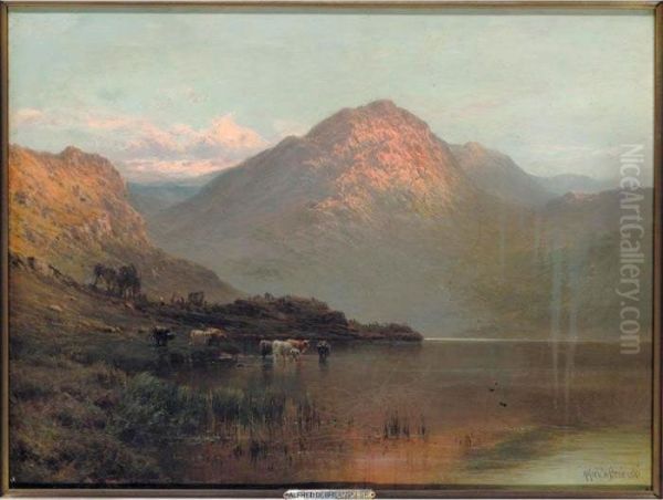 Ben Nevis Oil Painting by Alfred de Breanski