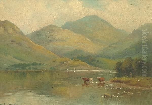 Ullswater Oil Painting by Alfred de Breanski