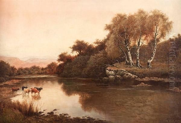 Near Arrochar Oil Painting by Alfred de Breanski