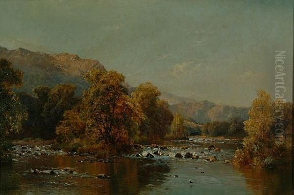 At Bettws-y-coed Oil Painting by Alfred de Breanski