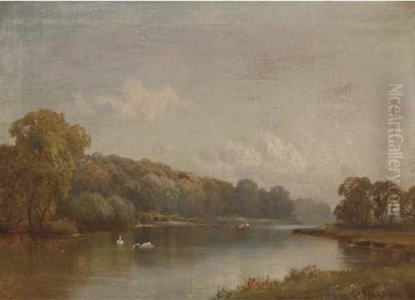 Quarry Wood, Marlow Oil Painting by Alfred de Breanski