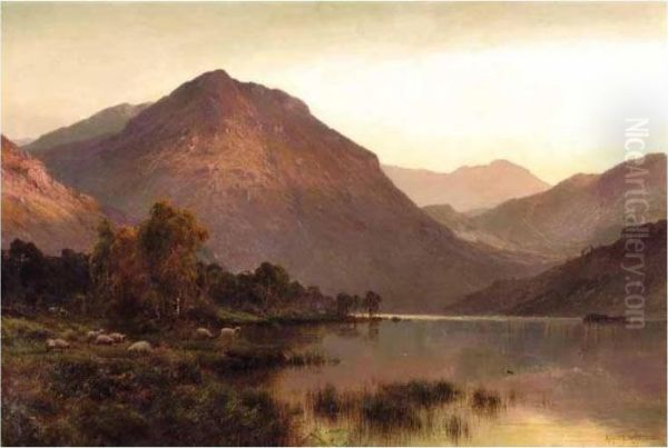 A Still Evening, Inversnaid Oil Painting by Alfred de Breanski