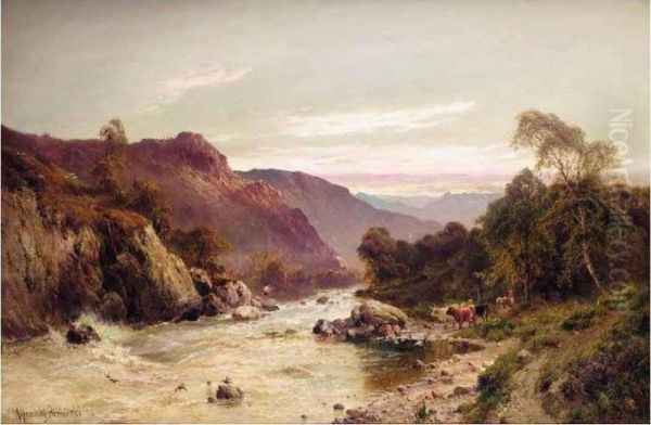 Rydal Water From Ambleside Oil Painting by Alfred de Breanski