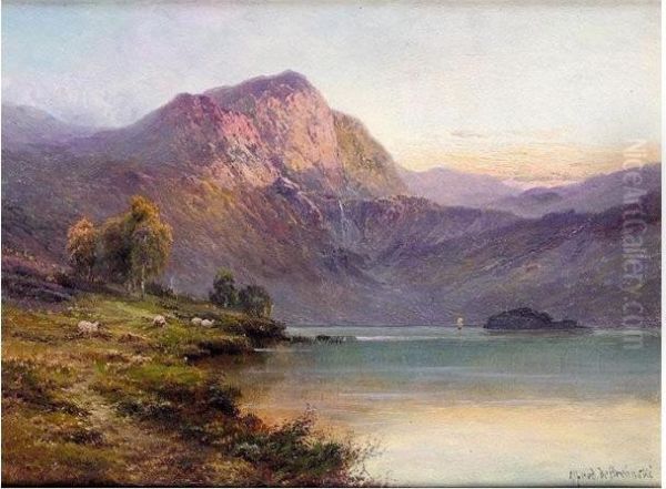 Bealach-nam-bo, Loch Katrine Oil Painting by Alfred de Breanski