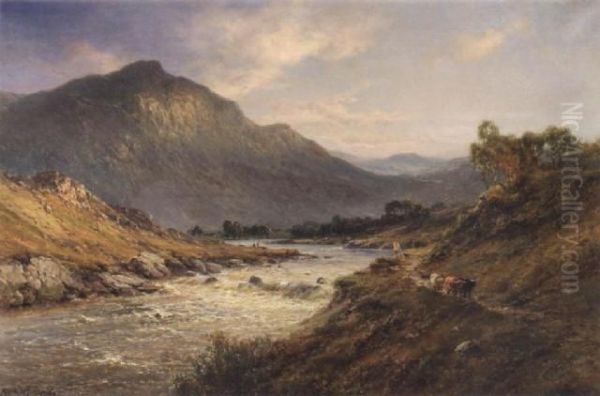 Summer In The Highlands Oil Painting by Alfred de Breanski