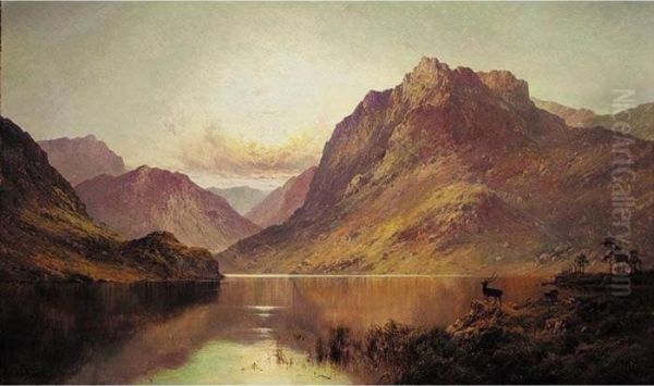 Ben Nevis At Sunrise Oil Painting by Alfred de Breanski