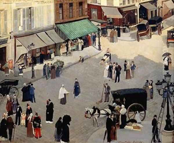 La Place Pigalle Paris Oil Painting by Pierre Carriere-Belleuse