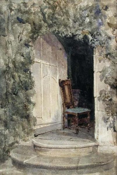 Mediaeval Doorway Oil Painting by Peter de Wint