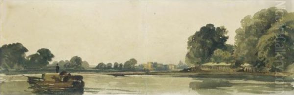 Cookham On The Thames Oil Painting by Peter de Wint