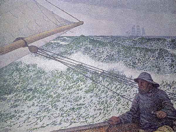 Steersman Oil Painting by Theo van Rysselberghe