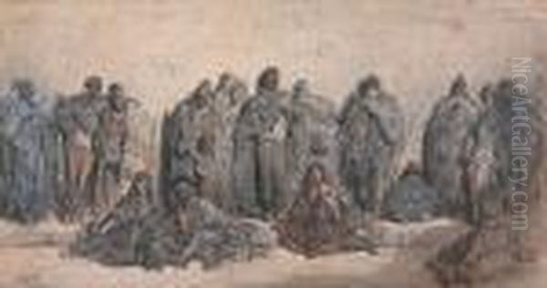 Les Espagnols Oil Painting by Gustave Dore