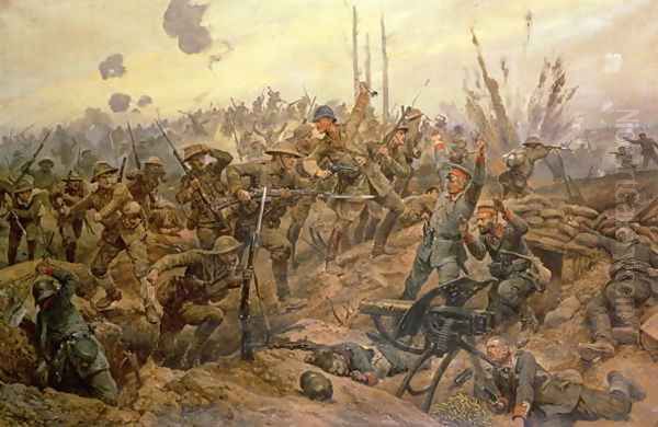 The Battle of the Somme Oil Painting by Richard Caton Woodville