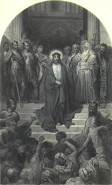 Illustration: Christ Before The Multitude. Oil Painting by Gustave Dore