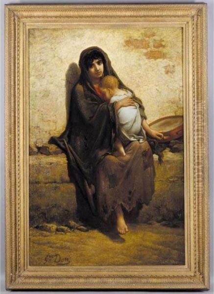 Une Jeune Mere Tzigane Oil Painting by Gustave Dore