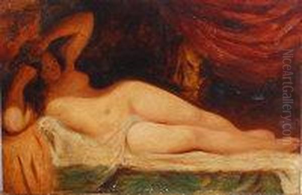 Reclining Nude Oil Painting by William Etty