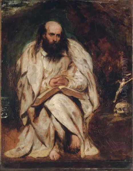 The Hermit Oil Painting by William Etty