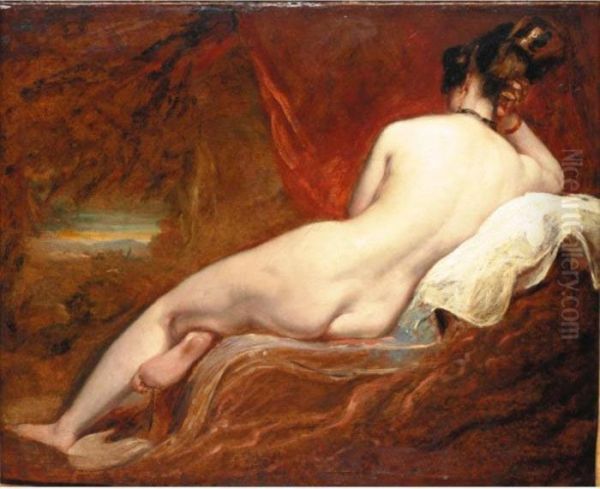 Reclining Nude Oil Painting by William Etty